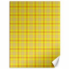 Yellow Sun Plaid Canvas 36  X 48   by snowwhitegirl