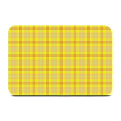 Yellow Sun Plaid Plate Mats by snowwhitegirl