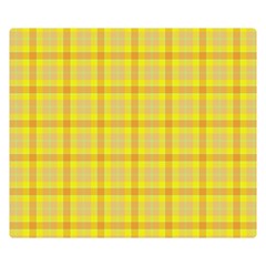 Yellow Sun Plaid Double Sided Flano Blanket (small)  by snowwhitegirl