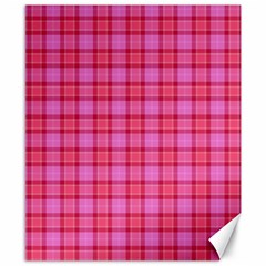 Valentine Pink Red Plaid Canvas 8  X 10  by snowwhitegirl