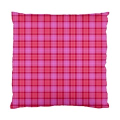 Valentine Pink Red Plaid Standard Cushion Case (one Side) by snowwhitegirl