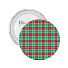 Pink Green Plaid 2 25  Buttons by snowwhitegirl