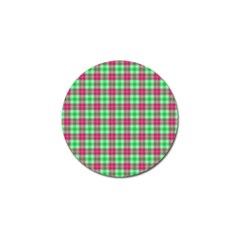 Pink Green Plaid Golf Ball Marker by snowwhitegirl