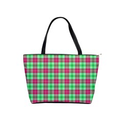 Pink Green Plaid Classic Shoulder Handbag by snowwhitegirl