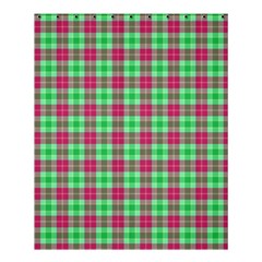 Pink Green Plaid Shower Curtain 60  X 72  (medium)  by snowwhitegirl