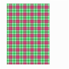 Pink Green Plaid Large Garden Flag (two Sides) by snowwhitegirl