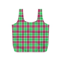 Pink Green Plaid Full Print Recycle Bag (s) by snowwhitegirl