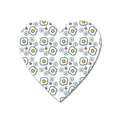 Eggs White Heart Magnet