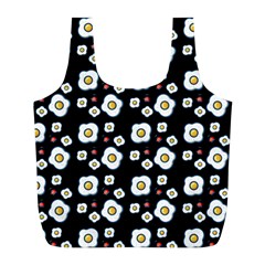 Eggs Black Full Print Recycle Bag (l) by snowwhitegirl