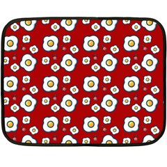 Eggs Red Double Sided Fleece Blanket (mini)  by snowwhitegirl