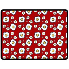 Eggs Red Double Sided Fleece Blanket (large)  by snowwhitegirl