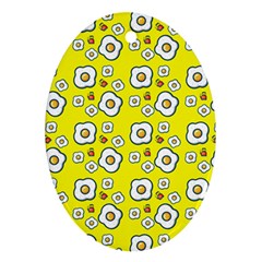 Eggs Yellow Ornament (Oval)