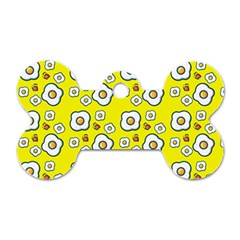 Eggs Yellow Dog Tag Bone (Two Sides)