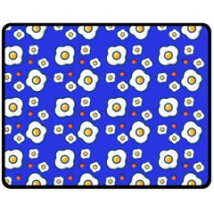 Eggs Blue Fleece Blanket (medium)  by snowwhitegirl