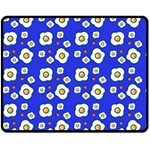 Eggs Blue Double Sided Fleece Blanket (Medium)  58.8 x47.4  Blanket Front