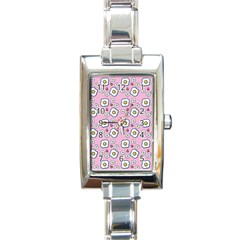 Eggs Pink Rectangle Italian Charm Watch by snowwhitegirl