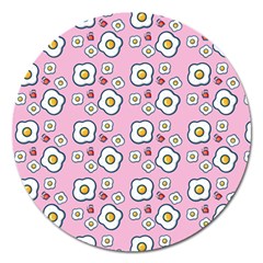 Eggs Pink Magnet 5  (round) by snowwhitegirl