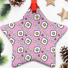 Eggs Pink Star Ornament (two Sides) by snowwhitegirl