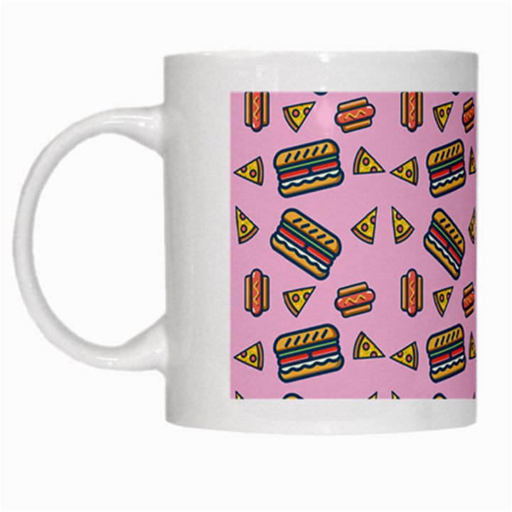 Fast Food Pink White Mugs