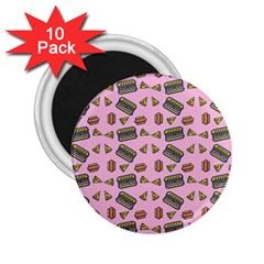 Fast Food Pink 2 25  Magnets (10 Pack)  by snowwhitegirl