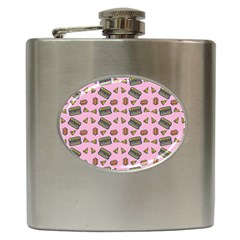 Fast Food Pink Hip Flask (6 Oz) by snowwhitegirl