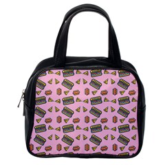 Fast Food Pink Classic Handbag (one Side) by snowwhitegirl