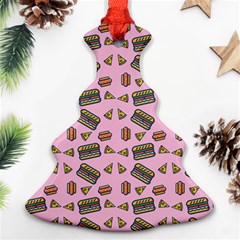 Fast Food Pink Christmas Tree Ornament (two Sides) by snowwhitegirl