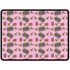 Fast Food Pink Double Sided Fleece Blanket (large) 