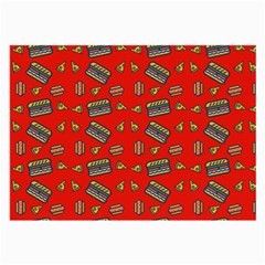 Fast Food Red Large Glasses Cloth by snowwhitegirl