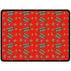 Fast Food Red Double Sided Fleece Blanket (large)  by snowwhitegirl