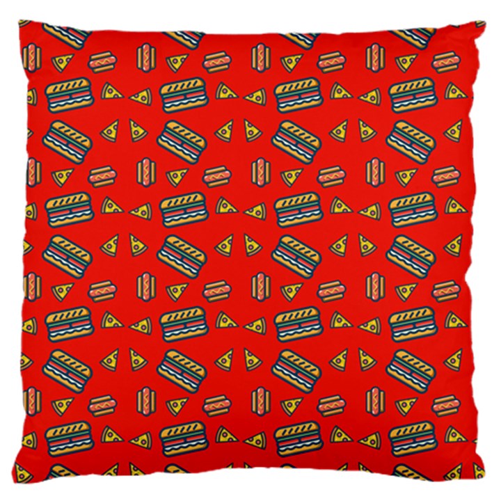 Fast Food Red Standard Flano Cushion Case (Two Sides)