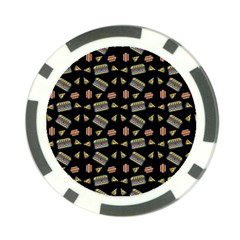 Fast Food Black Poker Chip Card Guard by snowwhitegirl