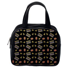 Fast Food Black Classic Handbag (one Side) by snowwhitegirl