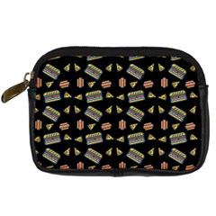 Fast Food Black Digital Camera Leather Case by snowwhitegirl