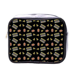 Fast Food Black Mini Toiletries Bag (one Side) by snowwhitegirl