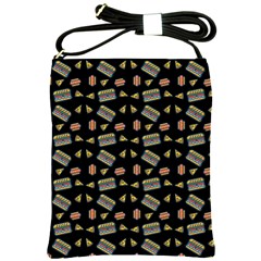 Fast Food Black Shoulder Sling Bag by snowwhitegirl