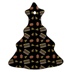 Fast Food Black Ornament (christmas Tree)  by snowwhitegirl