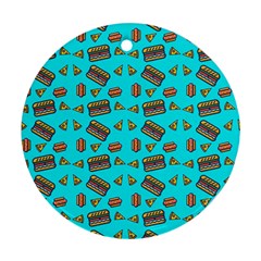 Fast Food Blue Ornament (round) by snowwhitegirl