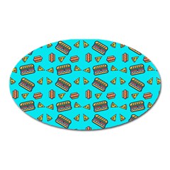 Fast Food Blue Oval Magnet by snowwhitegirl