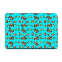 Fast Food Blue Small Doormat  by snowwhitegirl