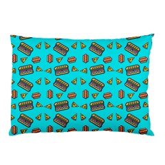 Fast Food Blue Pillow Case by snowwhitegirl