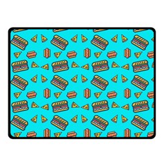 Fast Food Blue Fleece Blanket (small) by snowwhitegirl