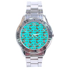 Fast Food Blue Stainless Steel Analogue Watch by snowwhitegirl