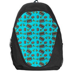 Fast Food Blue Backpack Bag by snowwhitegirl