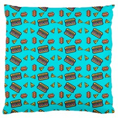 Fast Food Blue Standard Flano Cushion Case (one Side) by snowwhitegirl