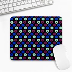 Eye Dots Blue Magenta Large Mousepads by snowwhitegirl