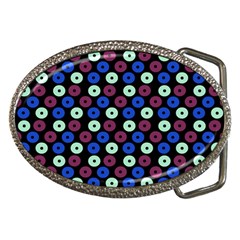 Eye Dots Blue Magenta Belt Buckles by snowwhitegirl