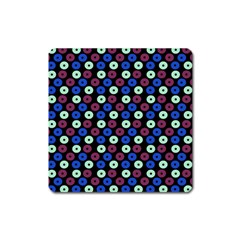 Eye Dots Blue Magenta Square Magnet by snowwhitegirl