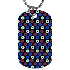 Eye Dots Blue Magenta Dog Tag (one Side) by snowwhitegirl