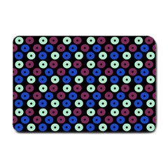 Eye Dots Blue Magenta Small Doormat  by snowwhitegirl